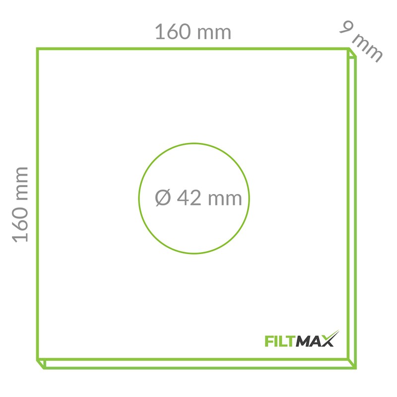 Helios 00939 00939 Replacement Filter for Bathroom Fan 160 x