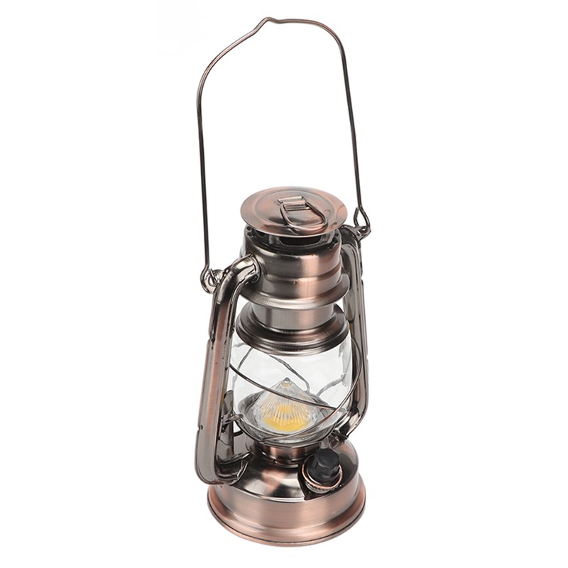 Vintage Camping Lantern 24h Battery Life USB Charging Detachable Lampshade