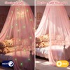 Apradas Round Girls Bed Canopy - Pink Bed Curtains for