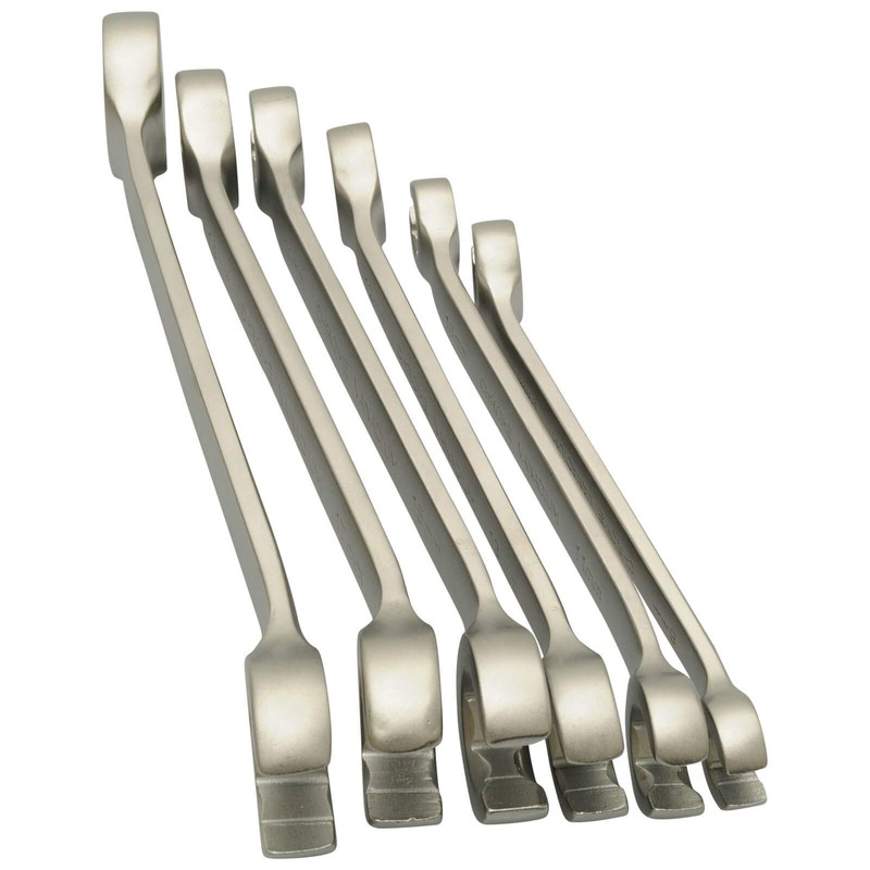 6-Piece Brake Line Wrench Set I Open Ring Spanner I
