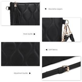 Miss Lulu Small Crossbody Bag for Women, Detachable Adjustable Chain Strap, Lightweight Everyday Purse, PU Leather, Fits Phone & Essentials