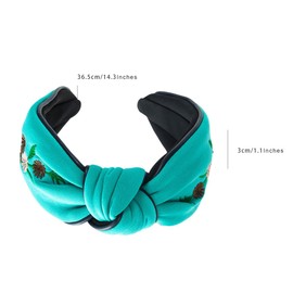 scicent Hair Bands for Girls Plain Fashion Wide Headbands for Women No Slip Knotted Hairband Fashion Party Wedding Hair Accessories - 26312