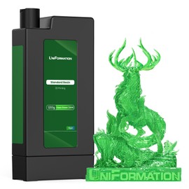 GK3 Ultra Boxed Standard 3D Printer Resin Fast UV Curing Plant-Based 3D Resin Liquid with High Precision Low Viscosity Suit for 8K/12K/14K DLP LCD 3D Printing Miniatures, Garage Kits,Clear Green 1.2KG