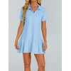 YEXPINE Polo Dress for Women Short Sleeve Ruffle Hem Golf