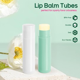 Sherules 50Pcs Empty Lip Balm Tubes 5.5ml - BPA Free and Leak-Proof Small Twist-Up Lip Containers for DIY Homemade Lipstick Balm, Mix Colors