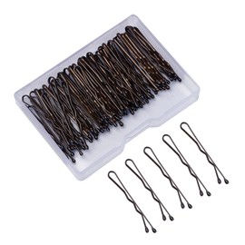 300 Pcs 3.5 cm Mini Bobby Pins Small Bun Hairpins Metal Hair Pins Small Hair Clips Non Slip Hair Bun Pins with Clear Box for Kids Coffee