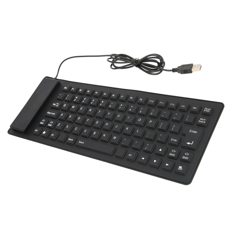 Foldable Silicone Keyboard 85 Keys Foldable Design Silent Wired Waterproof