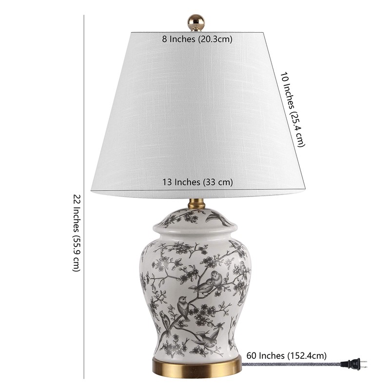 JONATHAN Y JYL3005C Penelope 22" Chinoiserie Classic LED Table Lamp