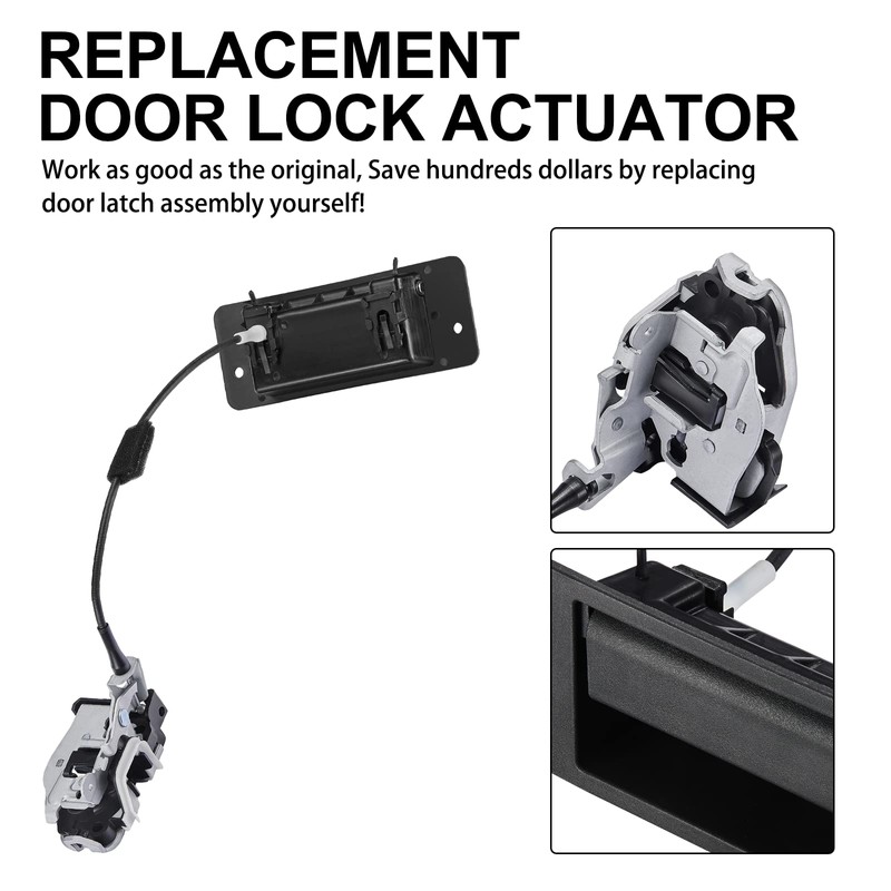 SYERAL E150-E350 Vans Rear Door Latch Assembly 8C2Z-15431A03-A Compatible with