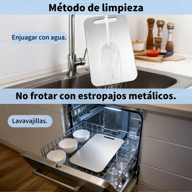3pzs tabla Para Picar Acero Inoxidable Para Picar Alimentos titanium