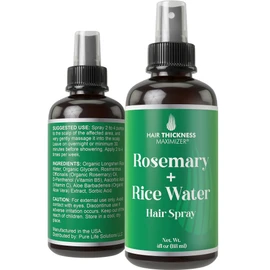 Longsheng Rice Water and Rosemary Hair Growth Spray for Women & Men - 4oz Vegan Scalp Treatment for Thickening, Moisturizing and Strengthening Dry, Weak Hair
