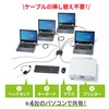 Sanwa Supply SW-US44HMG USB 2.0 Manual Switcher with Magnet (With
