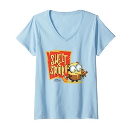 Womens Minions Sweet and Spooky V-Neck T-Shirt