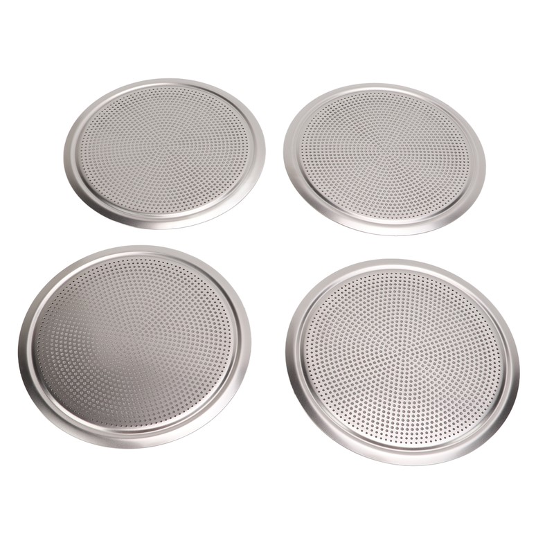 4PCS Door Speaker Grille Cover Round Aluminium Alloy Replacement for