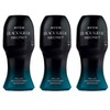 3x Black Suede Roll-on anti-antiperspirant Deodorants For Men 50ml(150ml)