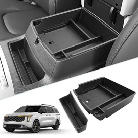 SKTU 2Pack for 2025 2026 Kia Carnival Center Console Organizer for 2025 2026 Kia Carnival Console Tray 2025 2026 Carnival Front Tray Kia Carnival 2025 2026 Accessories Insert Glove Pallet Organizer