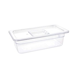Vogue U233 Polycarbonate 1/3 Gastronorm Container, Clear, 100 mm Length, 3.8L Capacity