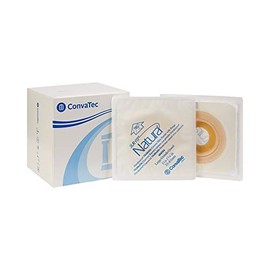 Sur-Fit Natura Colostomy Barrier Mold to Fit, Extended Wear Durahesive, White Tape 2-1/4 Inch Flange Universal Hydrocolloid 1-1/4 to 1-3/4 Inch Stoma 4-1/2 X 4-1/2 Inch, 404594 - Sold by: Pack of One