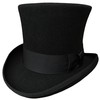 Black Wool Mens Top Hat Victorian Top Hats for Men