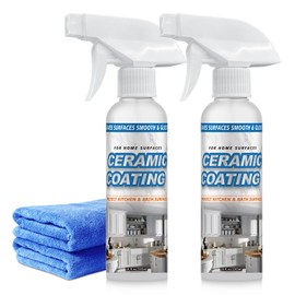 Ceramic Coating Spray Kit, Hydrophobic & Stain-Resistant Ceramic Coating Spray for Stainless Steel - Protect Kitchen & Bath Surfaces, Anti-Fingerprint Protective Layer - Streak-Free Shine - 20 fl oz