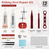 THKFISH Fishing Reel Repair Tool Kit, 13 Pcs Fishing Reel