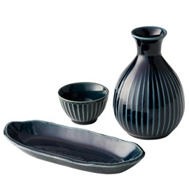 Dolce duo KY-1795 Ochoko Tokkuri Tokkuri Snack Plate, 3-Piece Set, Made in Japan, Mino Ware, Father's Day, Gift for Men