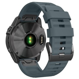 Watch Strap for Garmin Fenix 8X/Fenix 7X/Fenix 6X/Fenix 5X,26mm QuickFit Replacement Band for Garmin Enduro 3/Enduro 2,Fenix 3,Tactix Bravo (Slate)