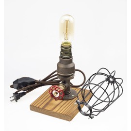 Y-Nut Loft Style Lamp,"Solaire of Astora", Steam Punk Industrial, Bedside Night Lamp, Metal Body, Table Desk Light with Dimmer, LL-023