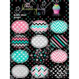 Honeybug MAGNETIC reborn doll PACIFIER Black Star BUNNY SPRINKLES sheet 12 decal