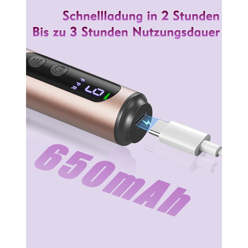 Fofile Electric Nail Cutter Set with LCD Display for Gel