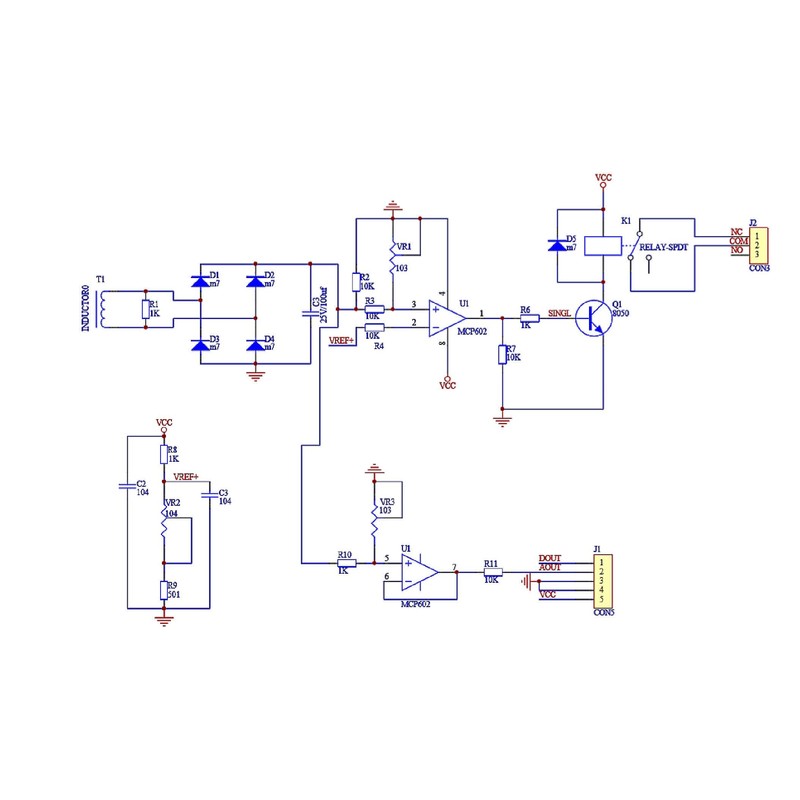 NOYITO 0-5A AC Current Detection Sensor Module Switch Output (DC