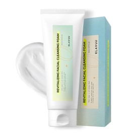 KLAVUU Revitalizing Deep Pore Care Face Wash | Hydrating Facial Cleanser for Sensitive skin with Hyaluronic Acid & Panthenol | Removes Makeup Gently | Fragrance Free - 5.07floz