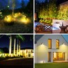 T-SUNUS Solar Landscape Spotlights 2 Pack Warm White, IP65 Waterproof