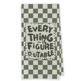 Sage Green Inspirational Kitchen Hand Towels 16x24 Inch