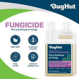 Bughut Plant-Based Garden Defense Spray – Good for Indoor & Outdoor Plants, Gentle for Houseplants, Vegetable Plants, Trees – Helps Manage Powdery Spots, Gray Issues, and Black Marks – 8 FL oz
