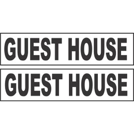2-6x24 Guest House Real Estate Rider Sign Black