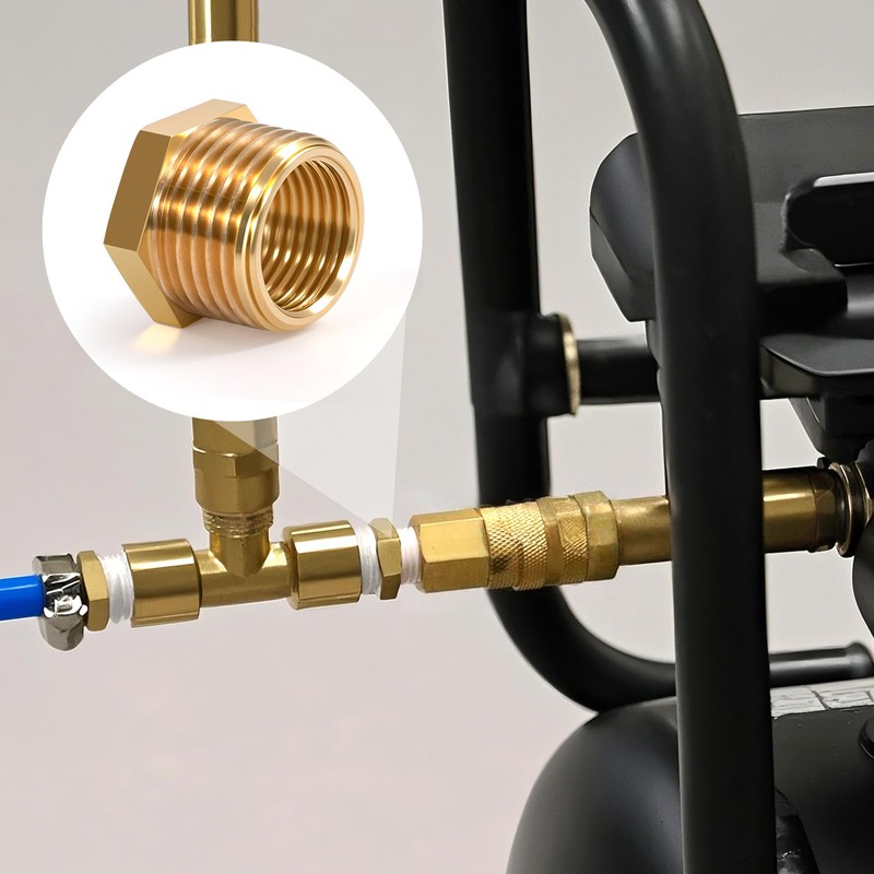 Brass Reducer, 1/4 Inch Male Thread x 1/8 Inch Female