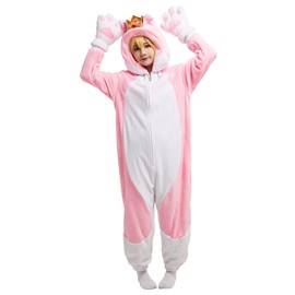 haikyuu Women Princess Cosplay Pajamas Onesie Homewear Jumpsuit kigurumi Cartoon Unicorn Anime Costume Outfits Adult (small, pink)