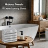 Makooz Luxurious Bamboo Face Flannels Pack of 6-700 GSM Thick