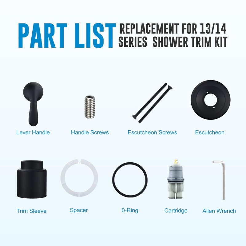 Replacement for Delta Classic 13 Series Single-Function Trim Kit, T13020-BL