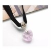 Launers Gargantilla Choker Terciopelo Negro Corazón De Cristal 4pzas