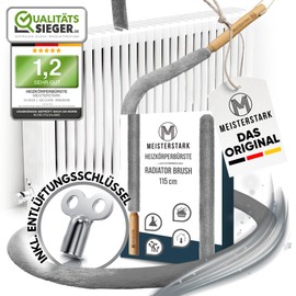 The Original Radiator Brush I Radiator Cleaning Brush for Higher Heating Output and Clean Room Air I Radiator Brush with Washable Cover I Clean Radiator with Heating Cleaning Brush (Grey)