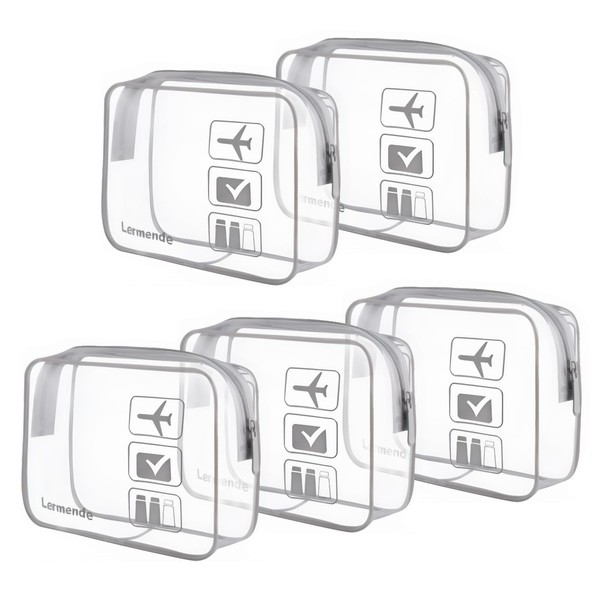 Lermende Transparent Toiletry Bag, Liquid Bag, Hand Luggage, TSA Approved