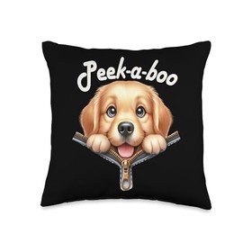 Funny - Peek-a-boo - Labrador Retriever Throw Pillow