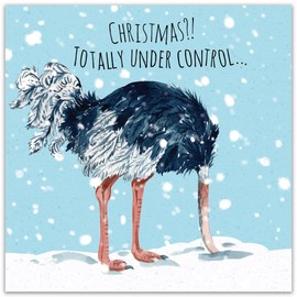 Twizler Lustige Weihnachtskarte Strauß – Frohe Weihnachten Karte lustig – Weihnachtskarte für Damen für Frau Mama Tochter Freundin Partner Schwester Oma Tante Freundin Freundin