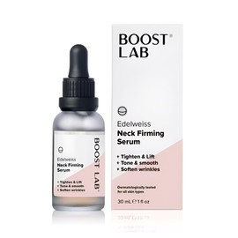 BOOST LAB Sérum Reafirmante Para El Cuello Edelweiss - Reduce Las Arrugas Y Los Signos De Envejecimiento Del Cuello - Reafirma Y Suaviza La Piel...   