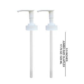 Dispenser Pumps Compatible with Olaplex No. 4 Shampoo and No. 5 Conditioner 8.5 oz, 250 ml Size Bottles, Ultra Essentials (Two White Pumps - 4 and 5 (17.75oz Jumbo)