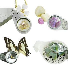 Lupa LED 40X Portátil Plegable De Acero Inoxidable Joyería Antigua Colección Identificación Jade Diamante Colección UC47
