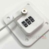 White Combination Lock for Refrigerators, Windows, & Drawers - Keyless, No-Drill Sliding Door Lock
