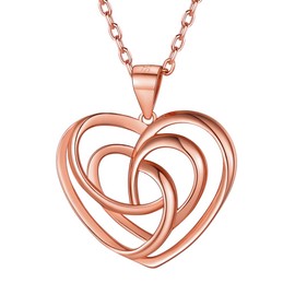 Pendant Necklaces for Women Rose Gold Jewellery Silver Necklaces Womens Necklace Sterling Silver Celtic Knot Necklace for Her Ladies Necklace